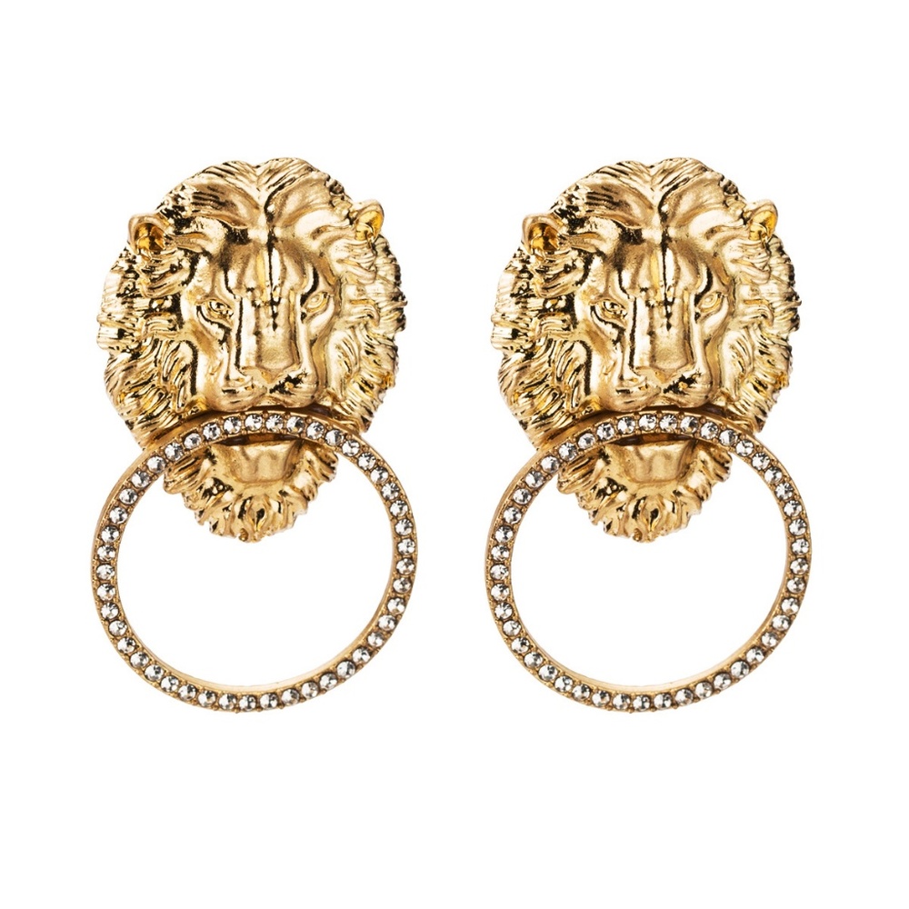 LAST PAIR! Lion Ring Earrings